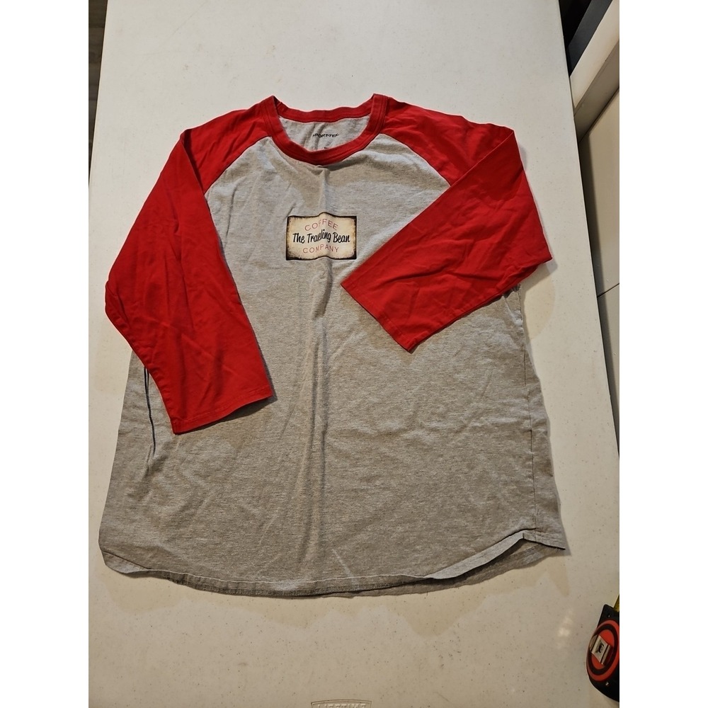 Sport-tek Coffee Bean Shirt Men's‎ XL 3/4 Sleeve USA Logo Baseball Style (A1022)